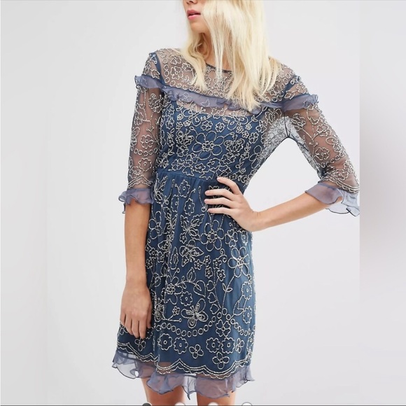 Needle & Thread Dresses Needle And Thread Linear Butterfly Dress